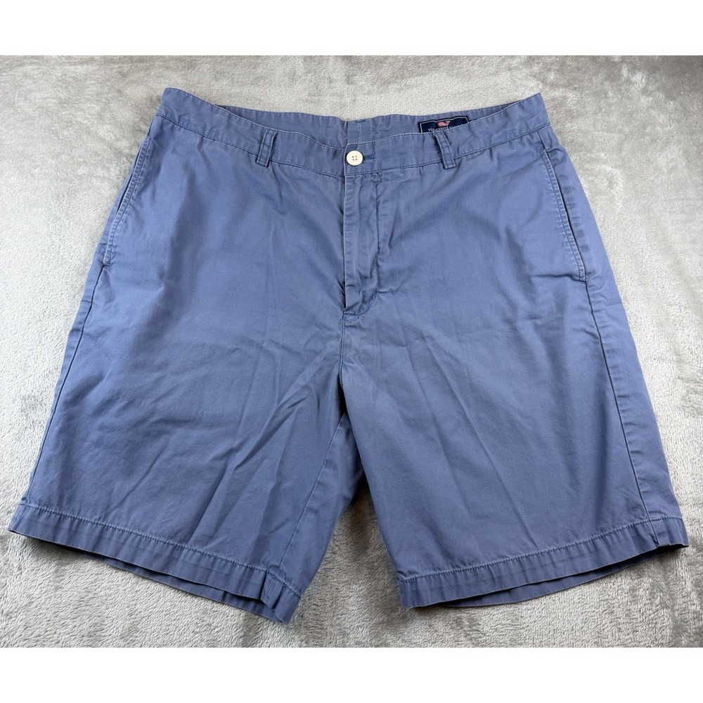 Vineyard Vines Club Shorts Mens Size 36 Periwinkle Blue Cotton Twill Chino